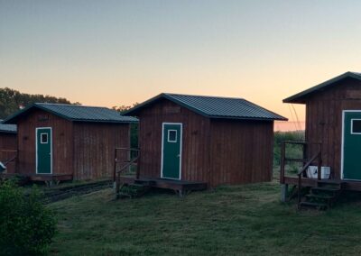Alaska salmon fishing lodge with cabins