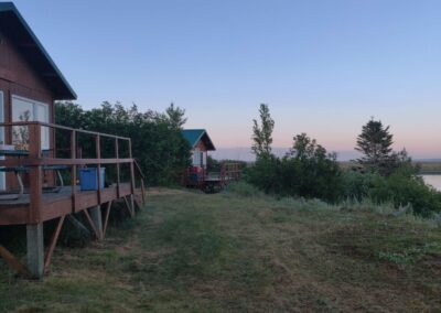 Alaska fishing lodge with fish processing